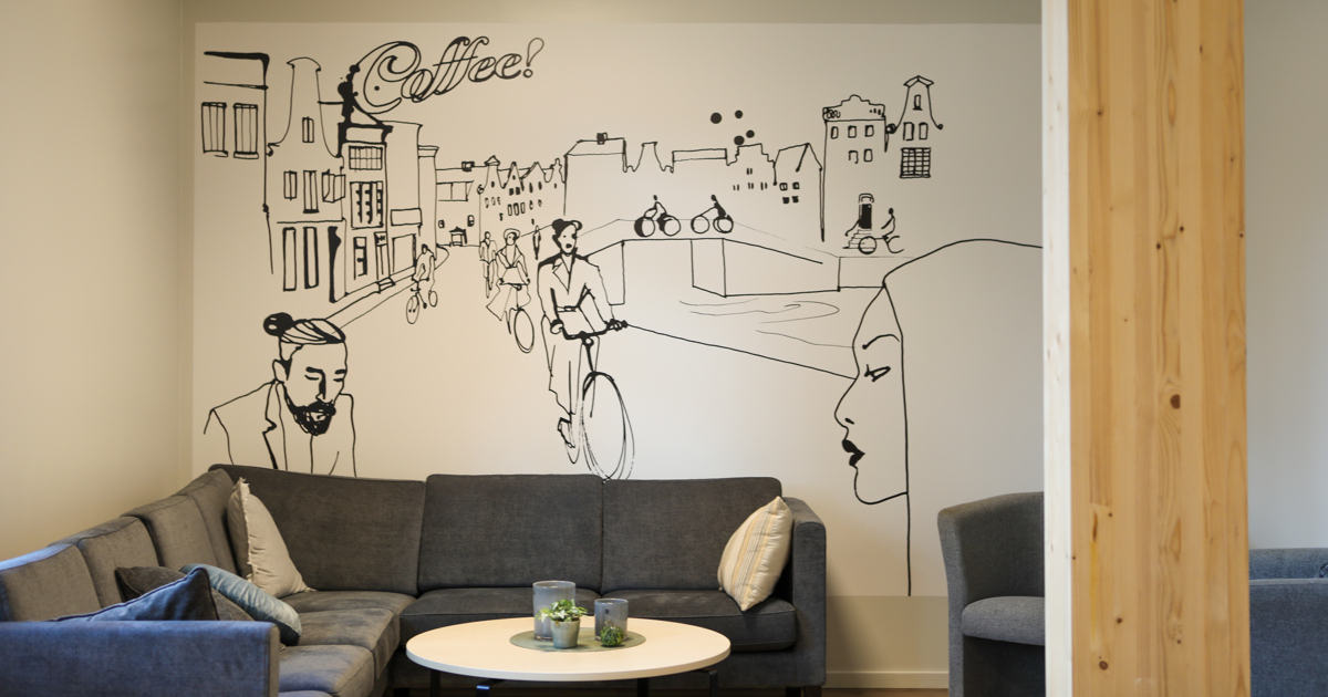 Lärarrum på Tomaslundsskolan.