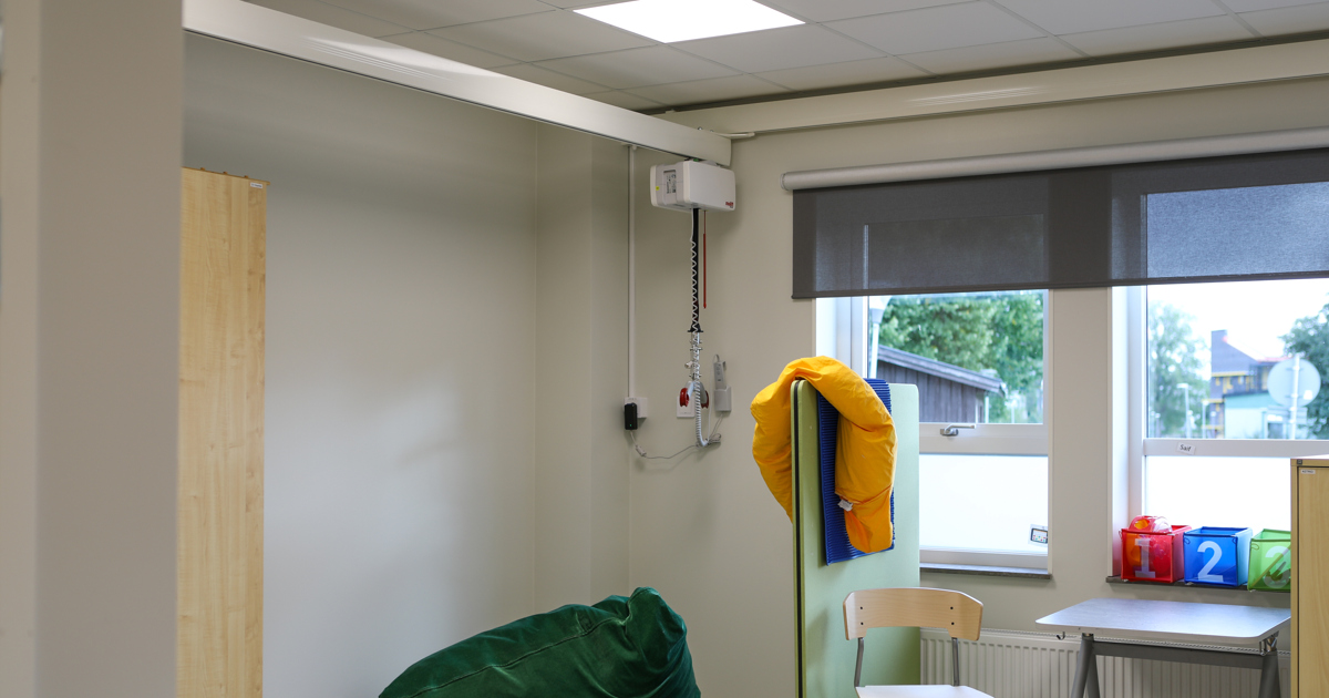 Anpassat klassrum på Tomaslundsskolan.