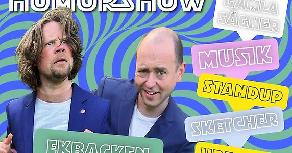 Martin och Jakob poserar, bild från affisch